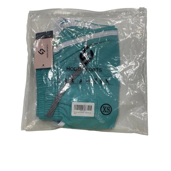 HODO SPORTS Women's Running Workout Shorts Size XS Green‎ Teal Drawstring NWT - Picture 12 of 12